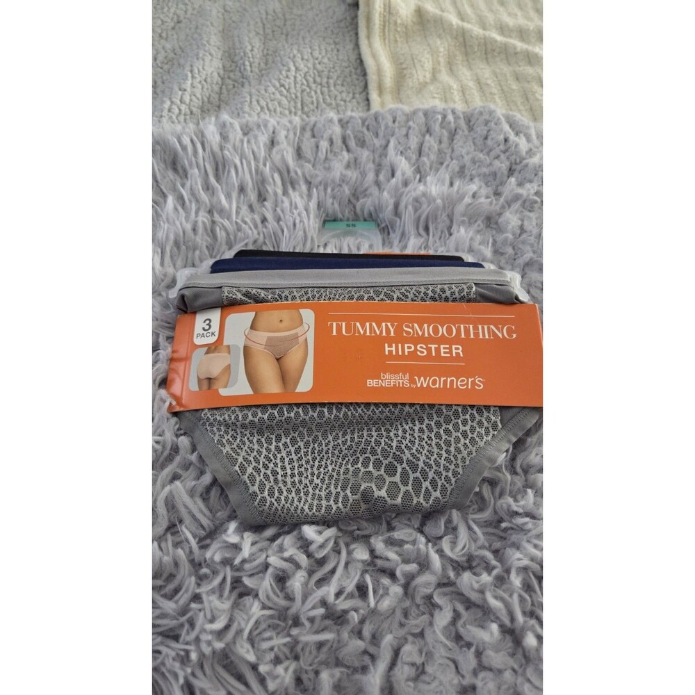 NWT Warners Women Hipsters Size 5 Blissful Benefits Tummy Smoothing 3-Pack swim